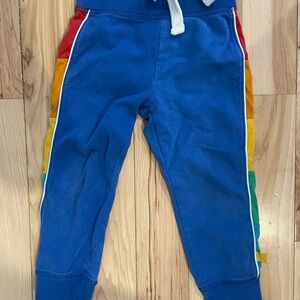 Blue Kids Jogger Pants with Rainbow Stripes